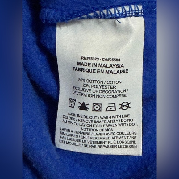 Nike Unisex Blue Crewneck Sweatshirt XXL Colorblock Gray Sleeves Athletic Look - Picture 11 of 12